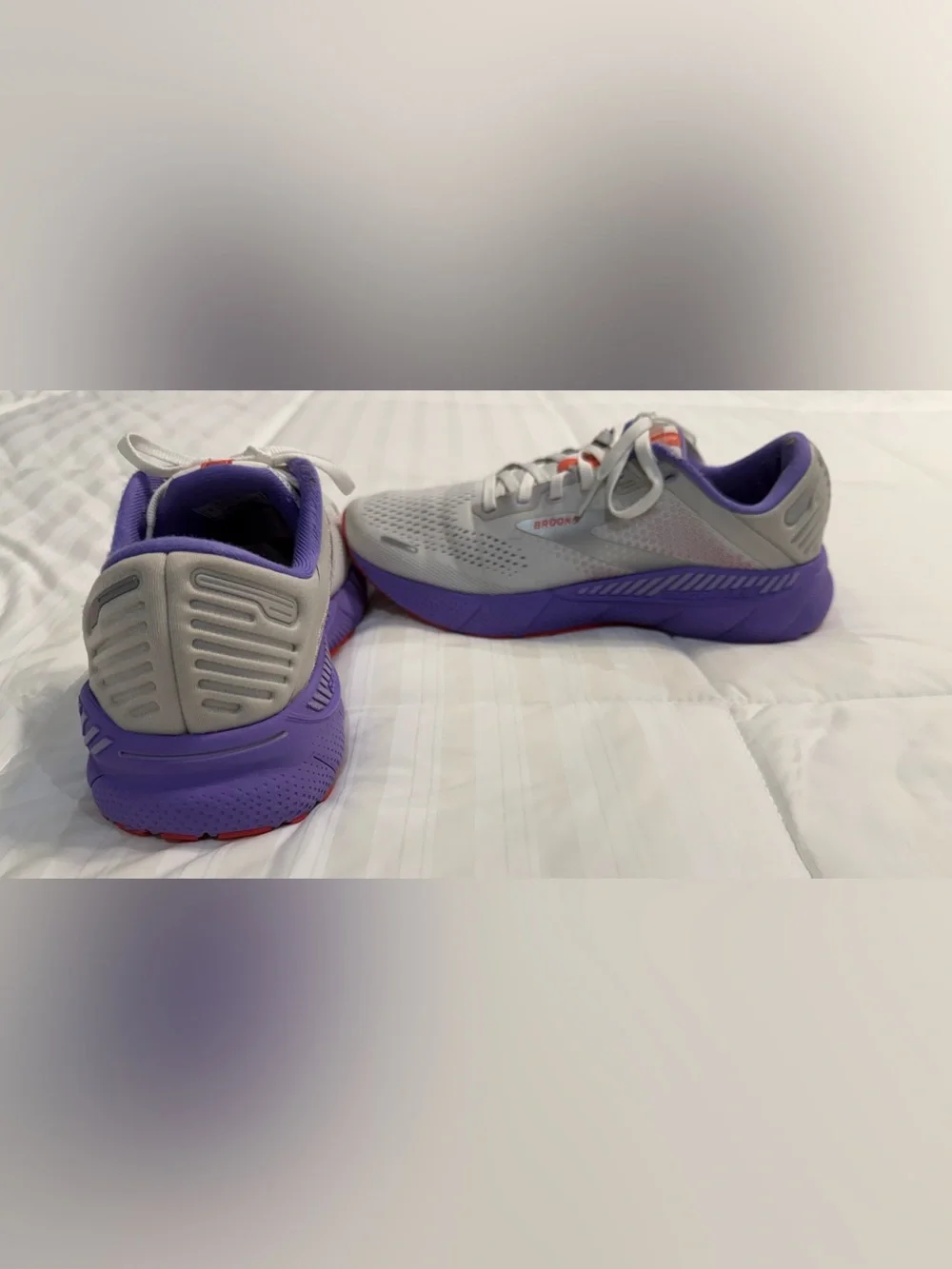 Brooks Women's Athletic Shoes in White, Purple & Orange